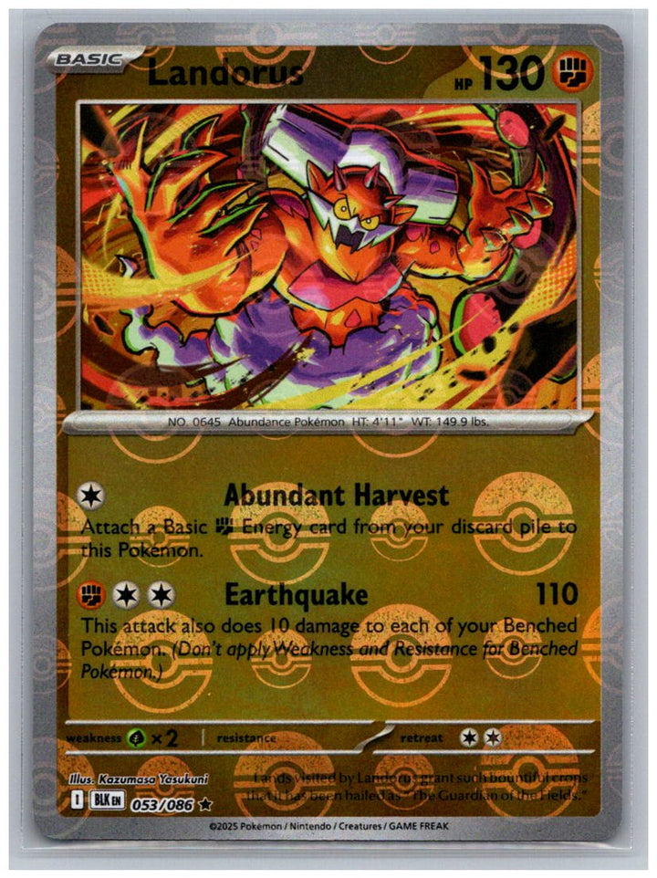 Landorus Holo Rare SV: Black Bolt 053/086 NM