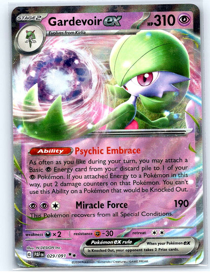 Gardevoir ex Holo Double Rare SV: Paldean Fates 029/091 NM