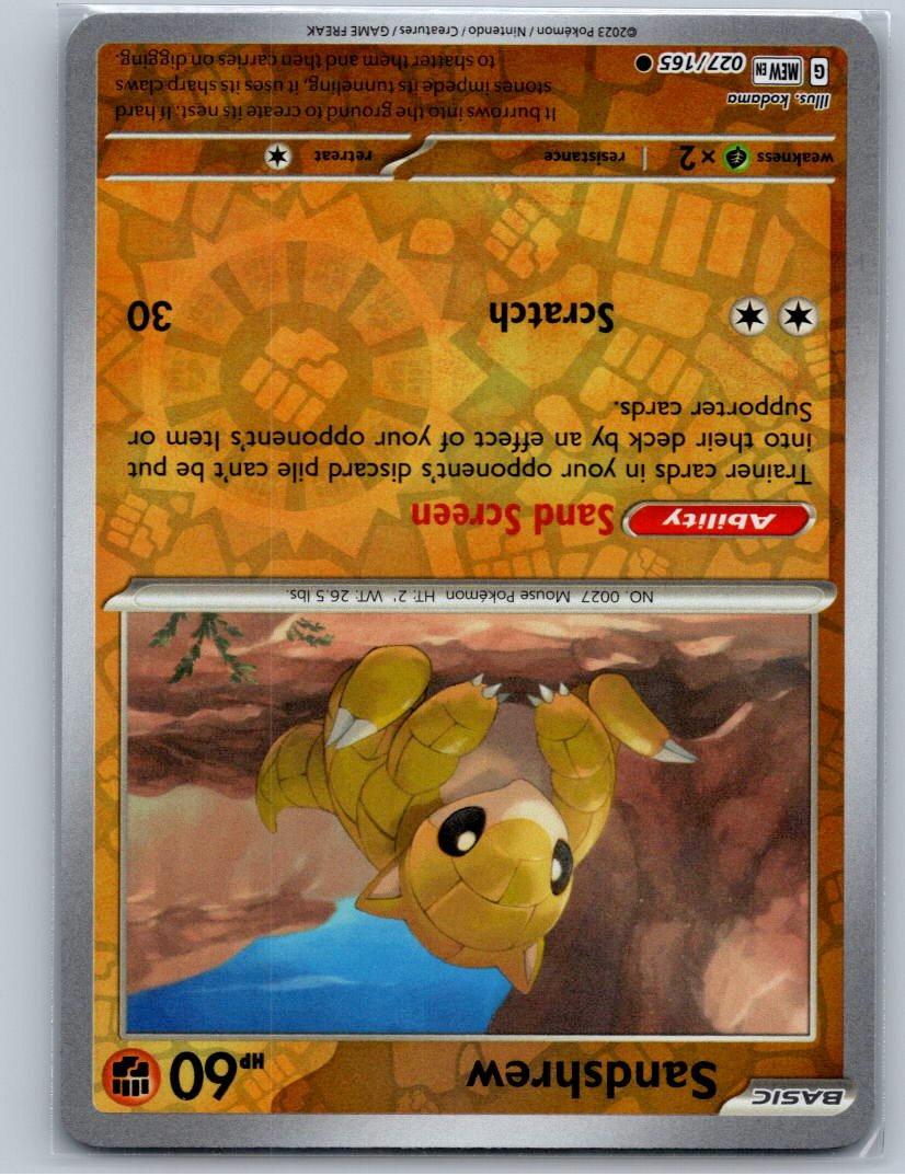Sandshrew Common SV: Scarlet & Violet 151 027/165 NM