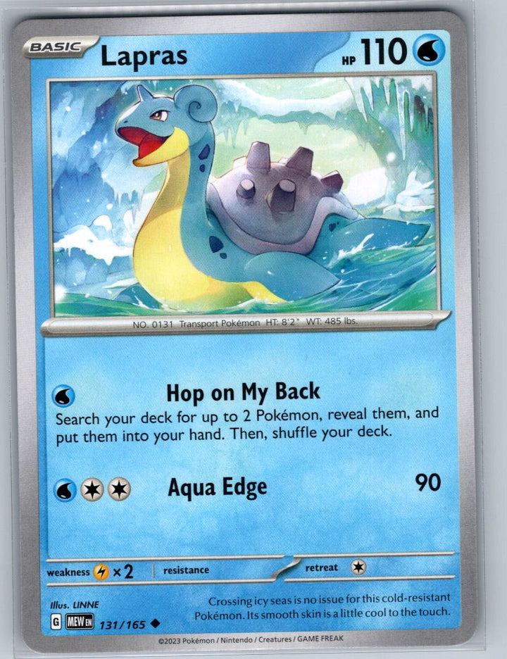 Lapras Uncommon SV: Scarlet & Violet 151 131/165 NM