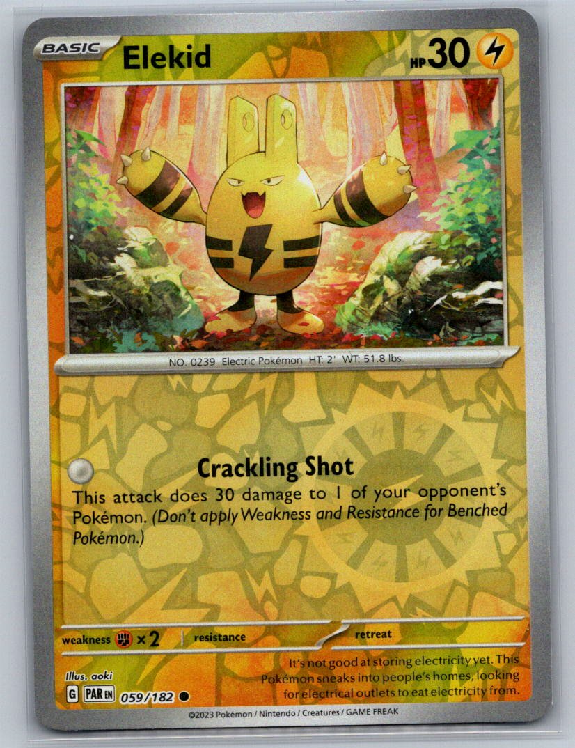 Elekid Reverse Holo Common SV04: Paradox Rift 059/182 NM