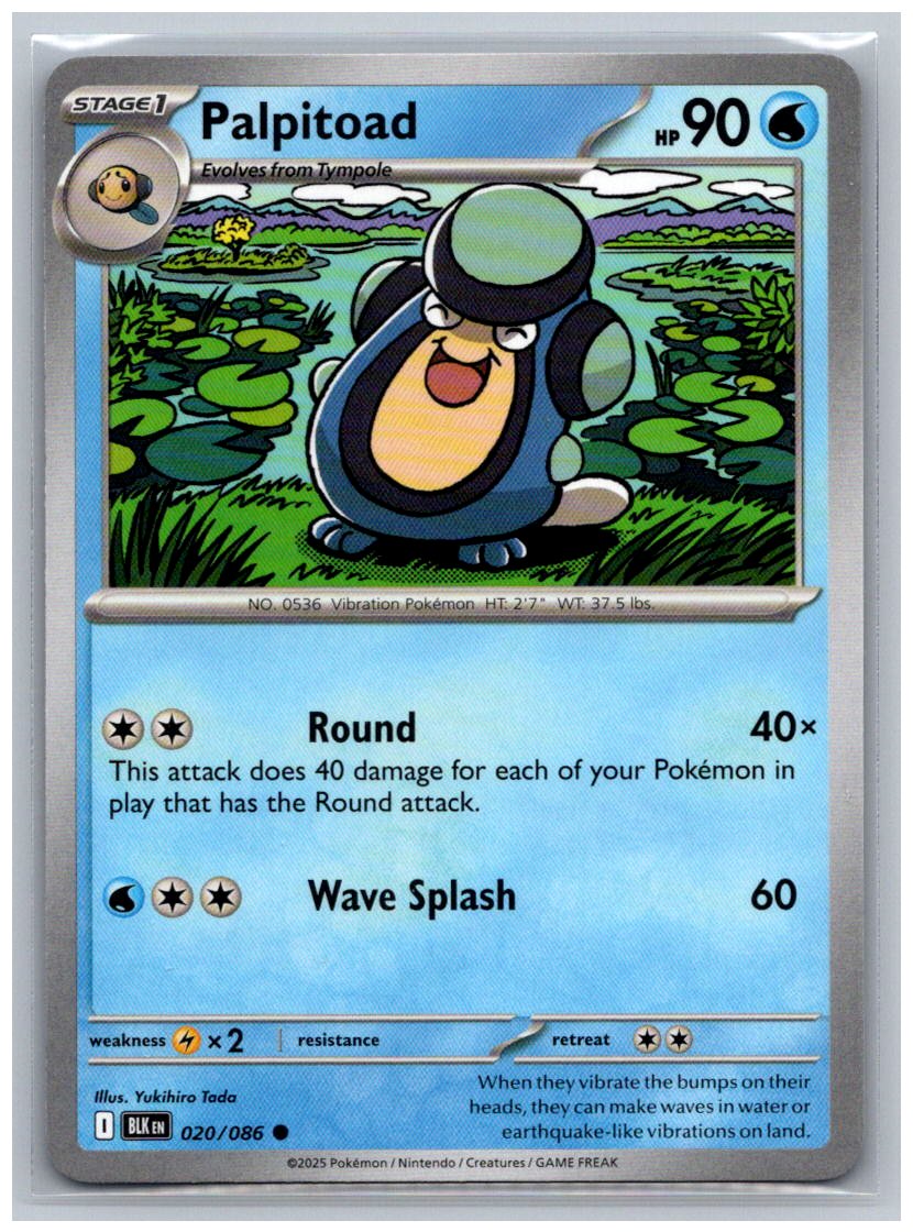 Palpitoad Common SV: Black Bolt 020/086 NM