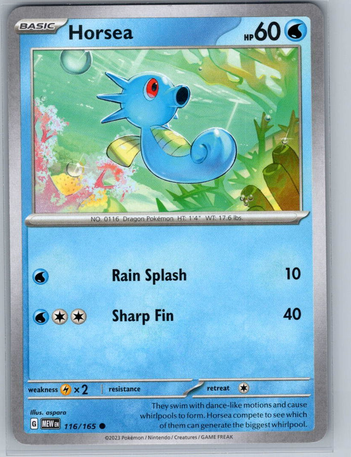 Horsea Common SV: Scarlet & Violet 151 116/165 NM