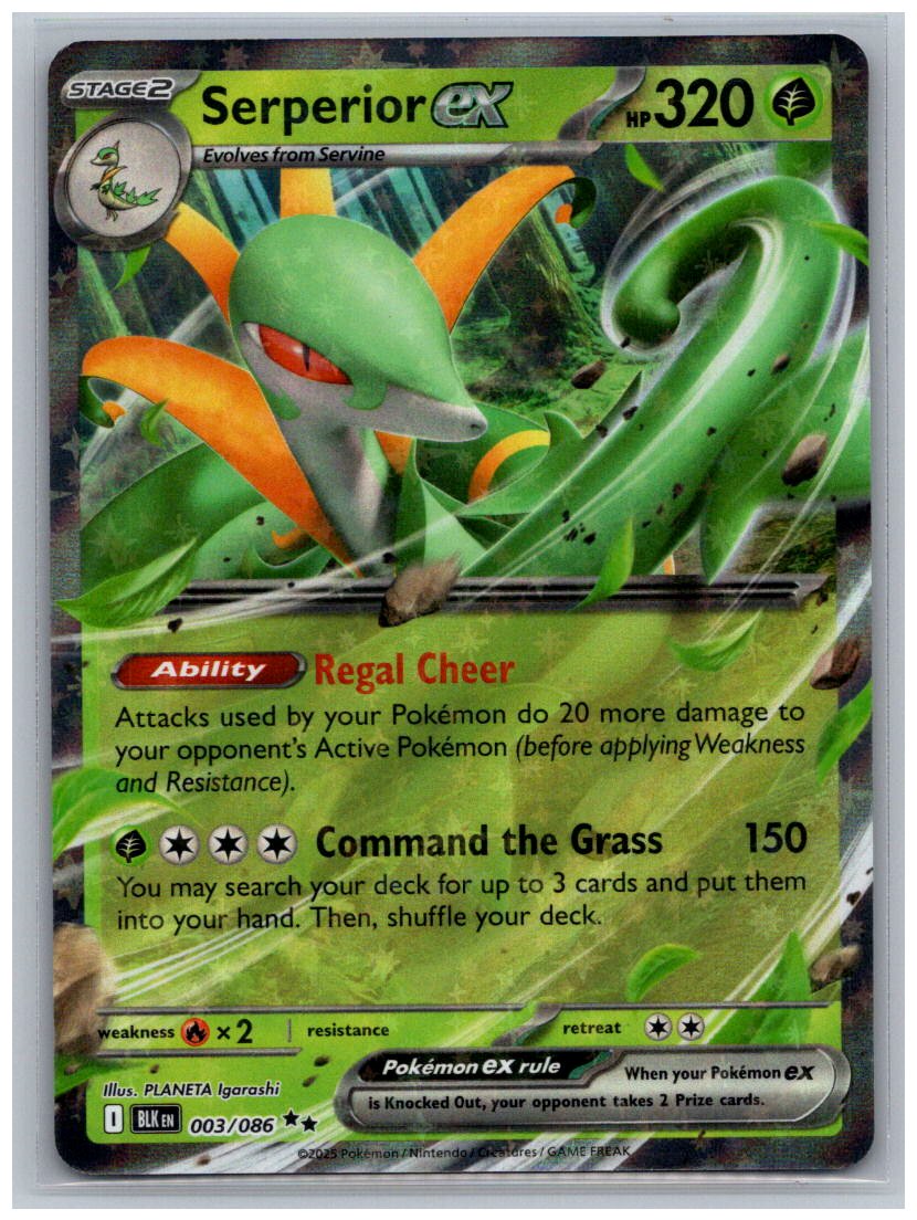 Serperior ex Holo Double Rare SV: Black Bolt 003/086 NM