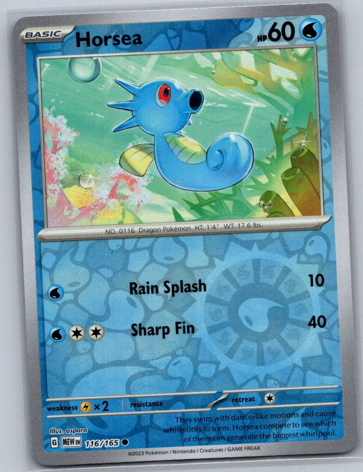 Horsea Reverse Holo Common SV: Scarlet & Violet 151 116/165 NM