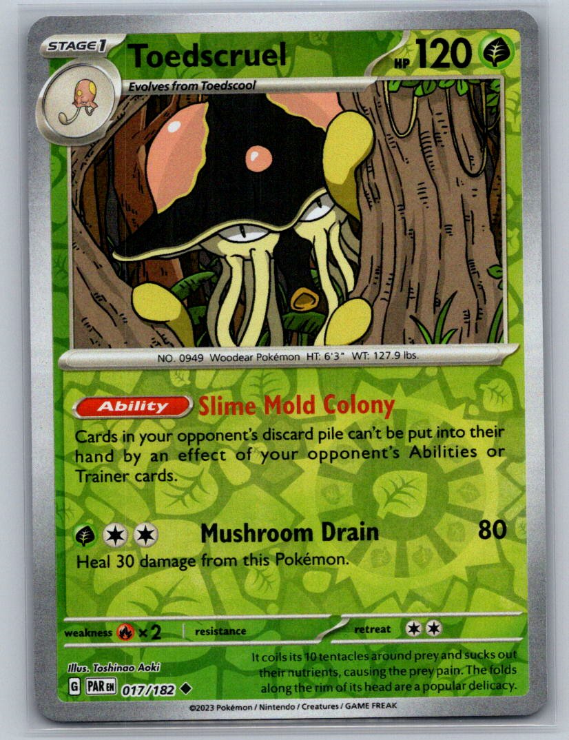 Toedscruel - Reverse Holo Uncommon SV04: Paradox Rift 017/182 NM