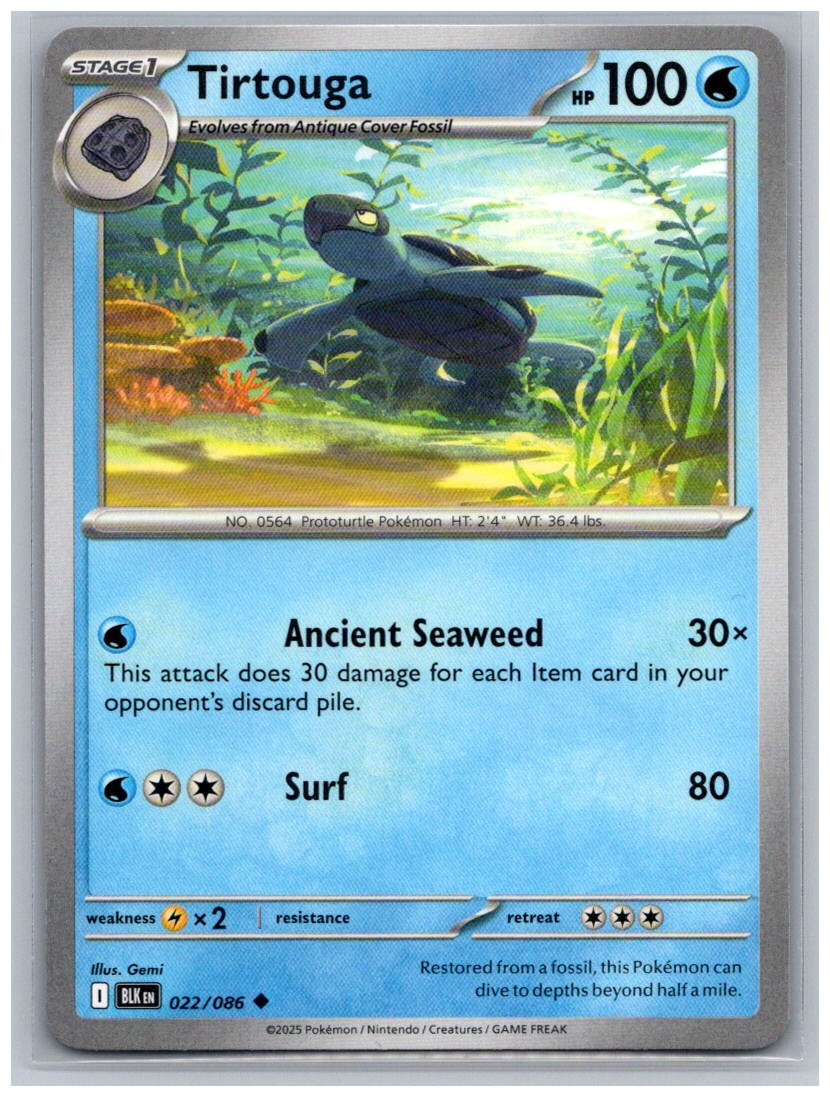 Tirtouga Uncommon SV: Black Bolt 022/086 NM