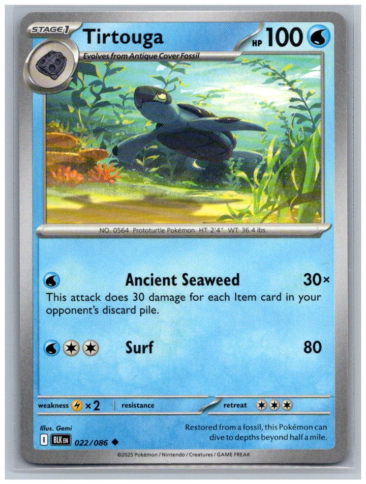 Tirtouga Uncommon SV: Black Bolt 022/086 NM