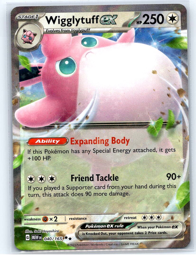 Wigglytuff ex - Holo Double Rare SV: Scarlet & Violet 151 040/165 NM