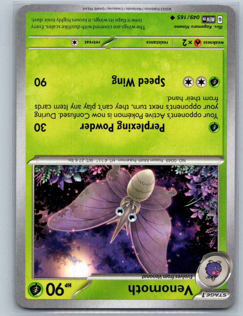 Venomoth Uncommon SV: Scarlet & Violet 151 049/165 NM