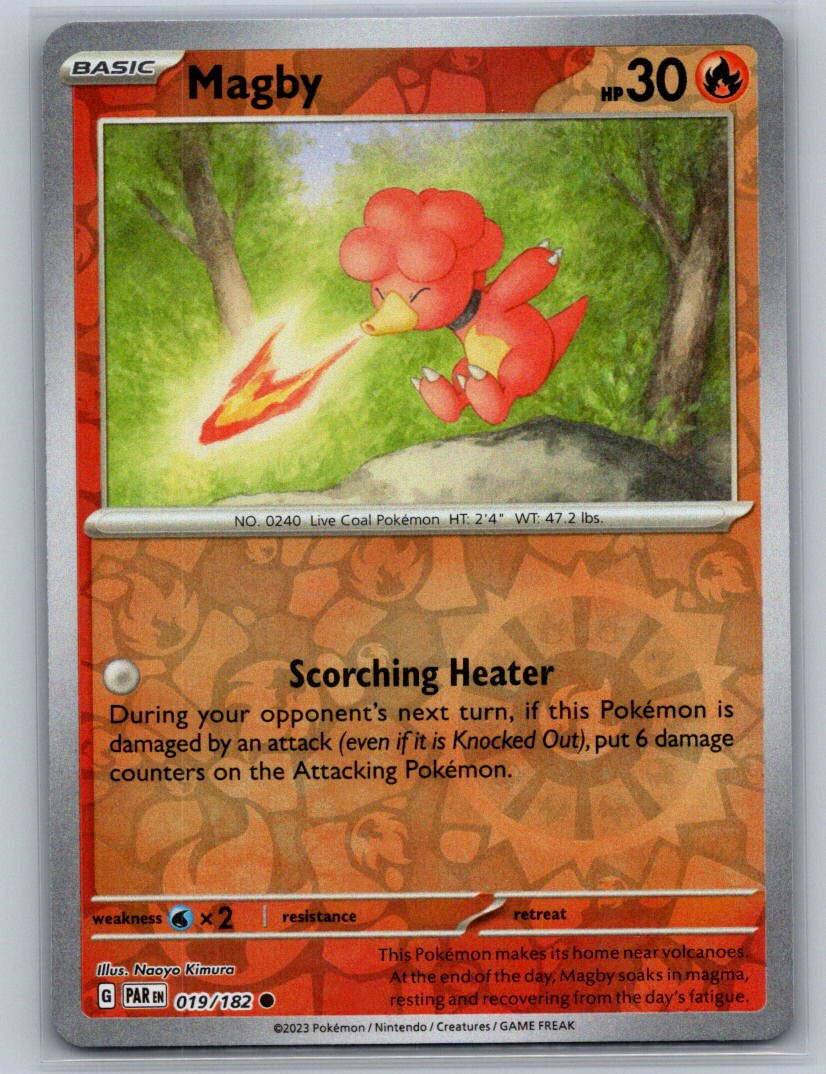Magby - Reverse Holo Common SV04: Paradox Rift 019/182 NM