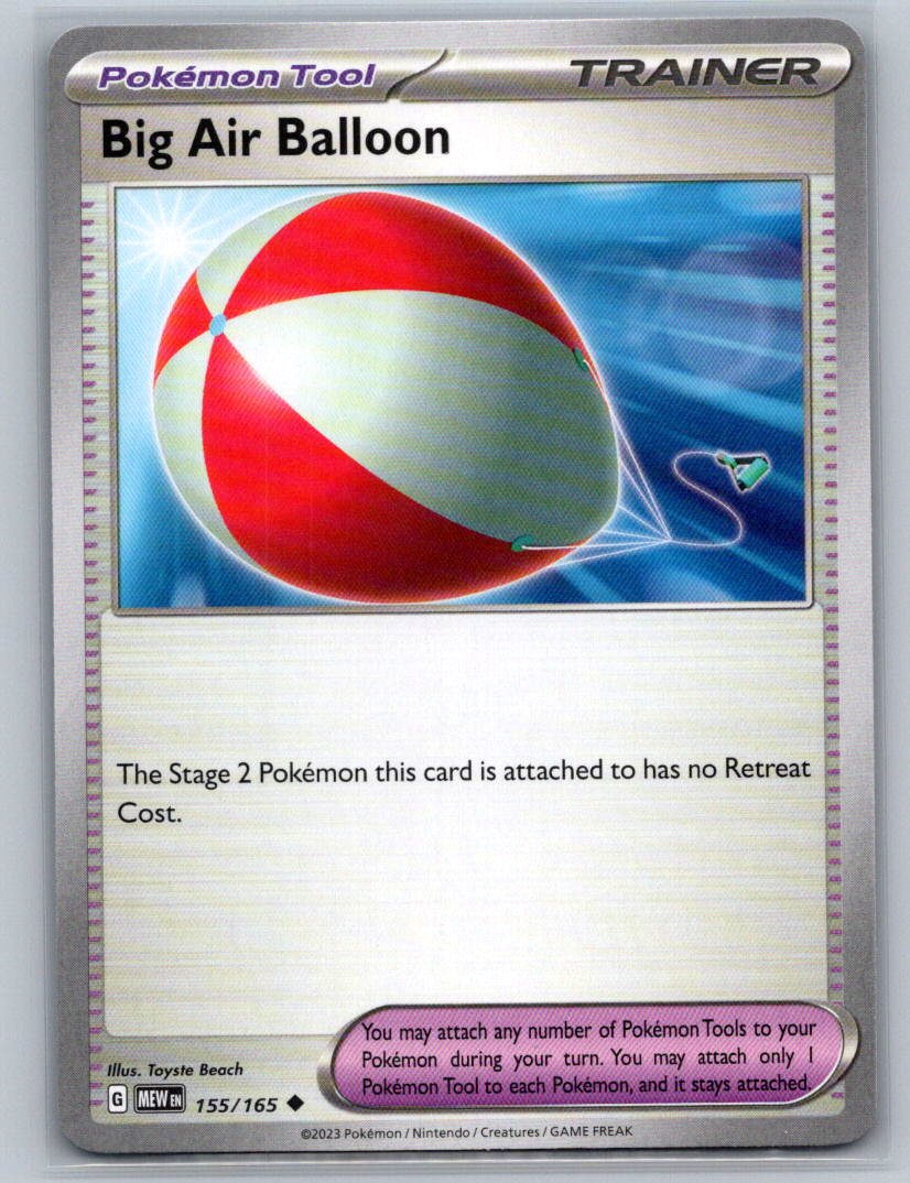 Big Air Balloon Uncommon SV: Scarlet & Violet 151 155/165 NM