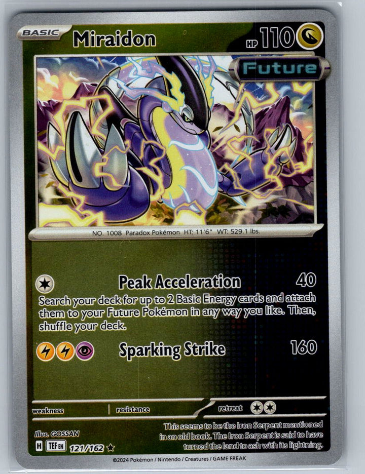 Miraidon Reverse Holo Rare SV05: Temporal Forces 121/162 NM