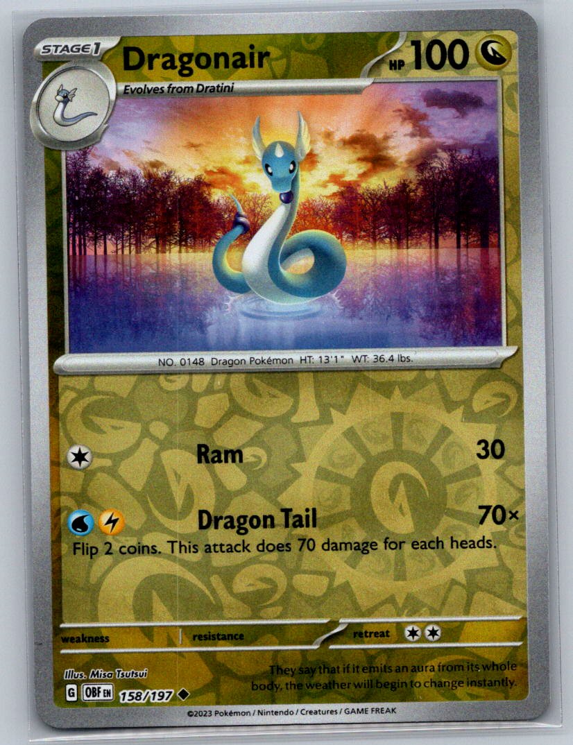 Dragonair Reverse Holo Uncommon SV03: Obsidian Flames 158/197 NM