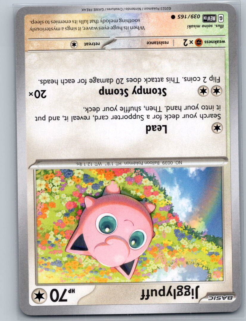 Jigglypuff Common SV: Scarlet & Violet 151 039/165 NM