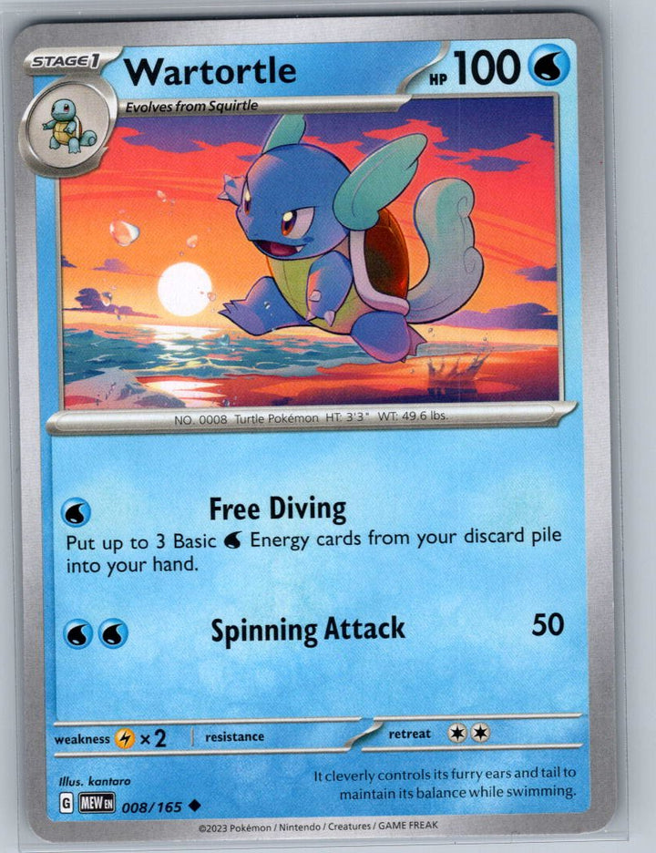 Wartortle Uncommon SV: Scarlet & Violet 151 008/165 NM