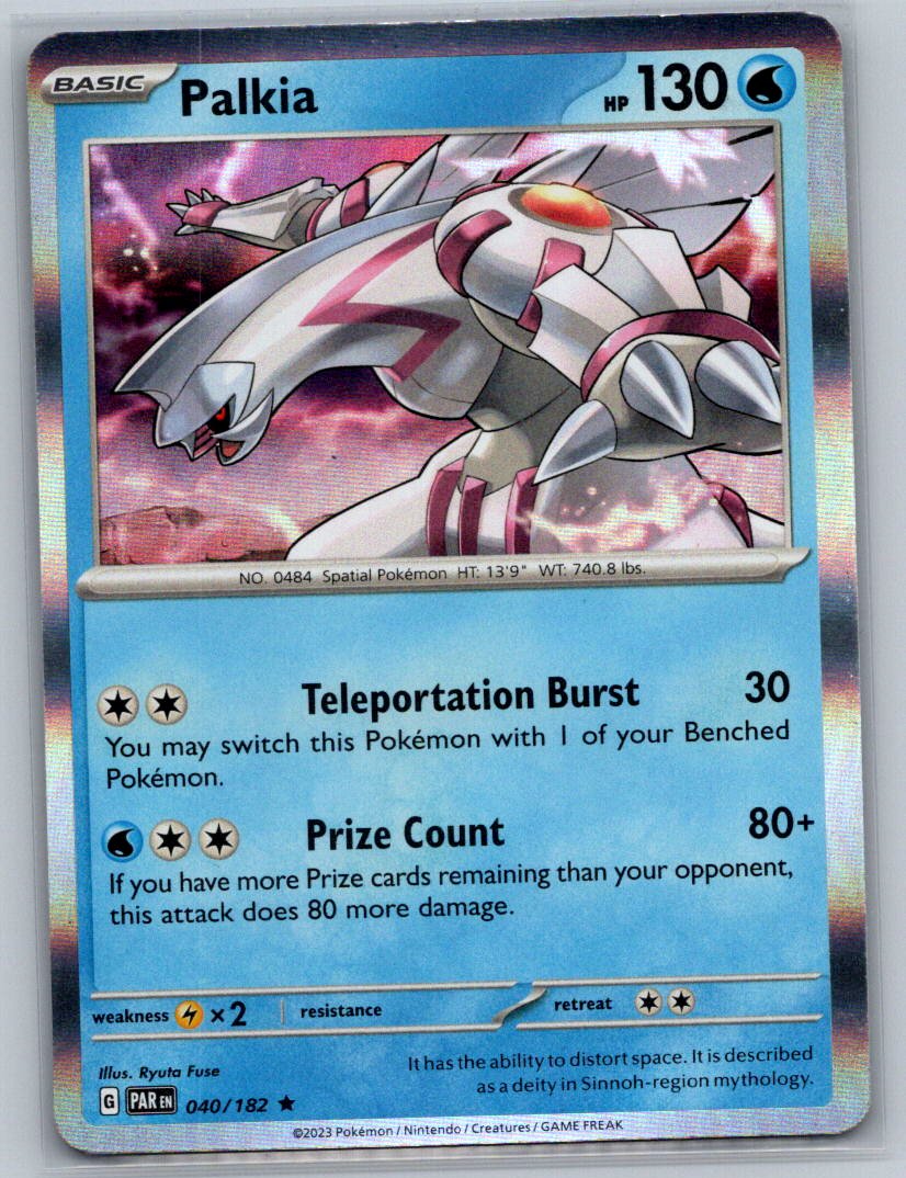 Palkia Holo Rare SV04: Paradox Rift 040/182 NM