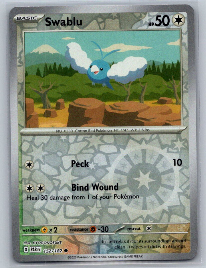 Swablu - Reverse Holo Common SV04: Paradox Rift 152/182 NM