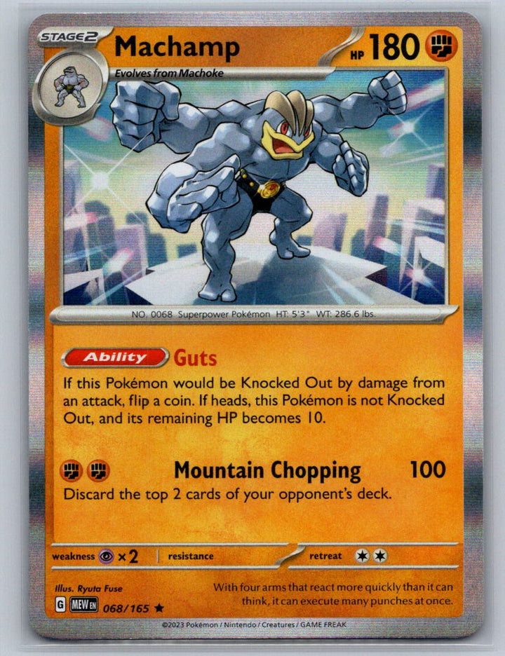 Machamp Holo Rare SV: Scarlet & Violet 151 068/165 NM