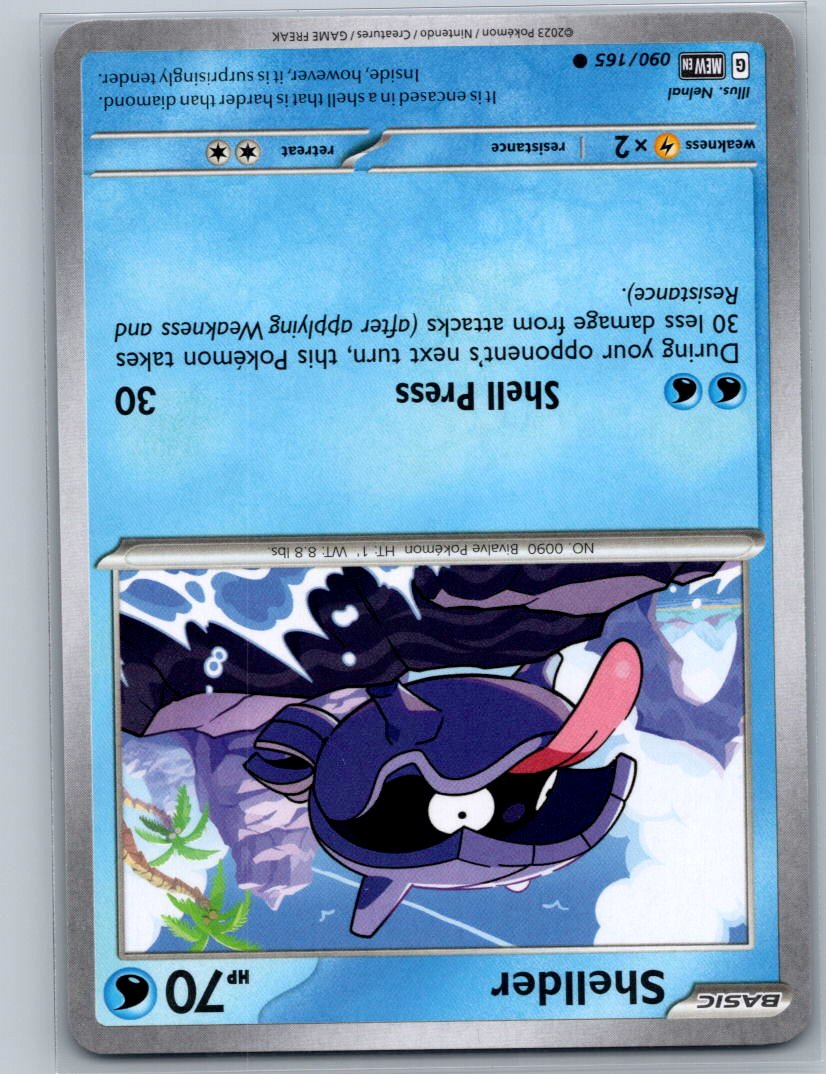 Shellder Common SV: Scarlet & Violet 151 090/165 NM