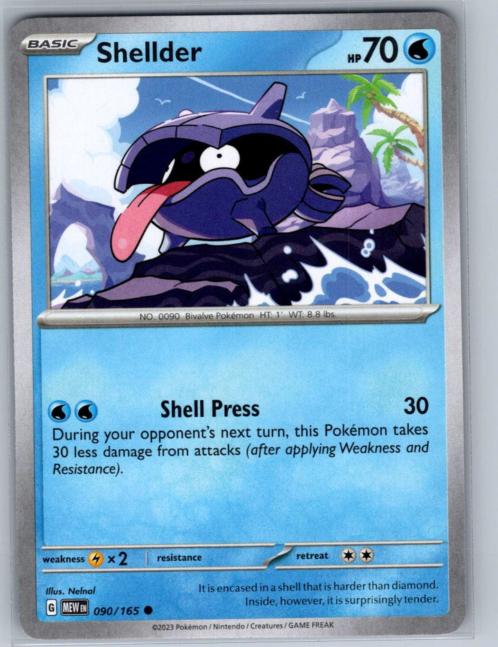Shellder Common SV: Scarlet & Violet 151 090/165 NM