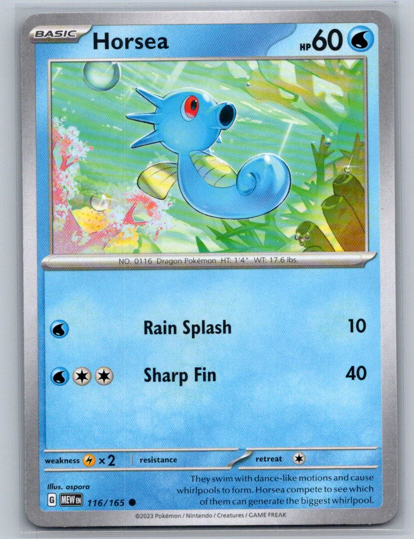 Horsea Common SV: Scarlet & Violet 151 116/165 NM