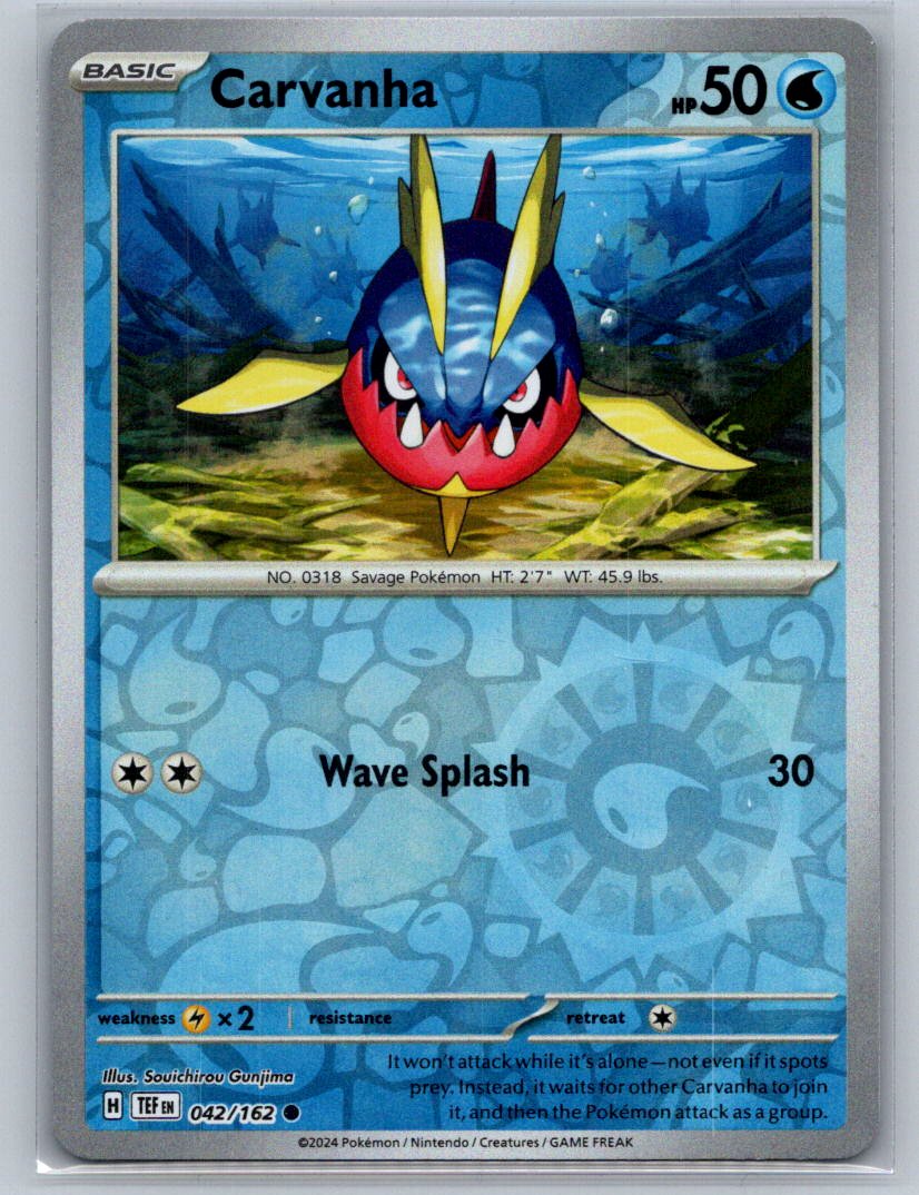 Carvanha Reverse Holo Common SV05: Temporal Forces 042/162 NM