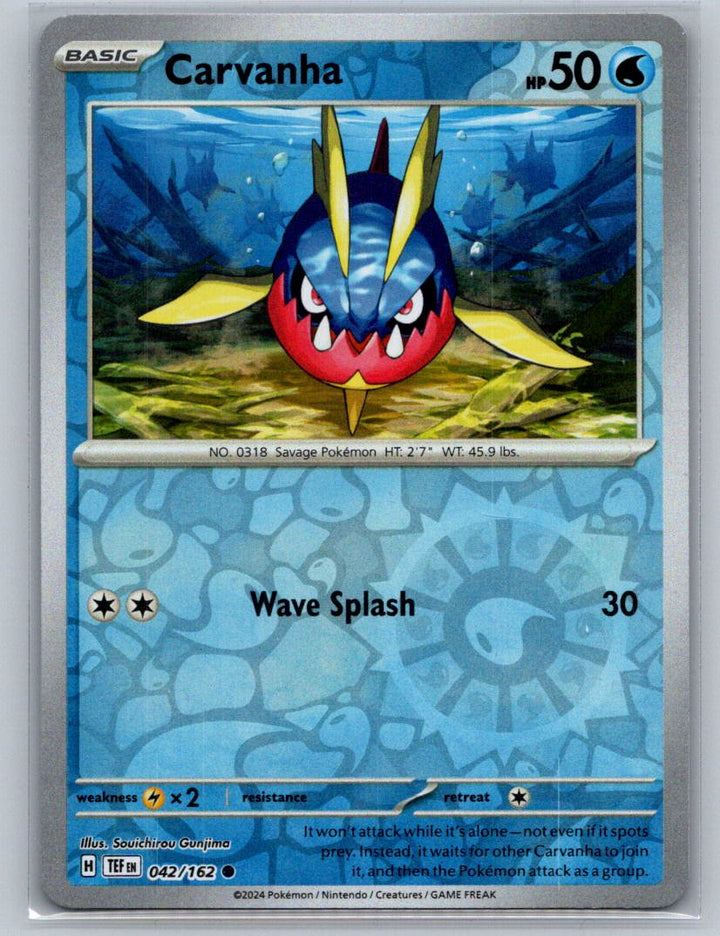 Carvanha Reverse Holo Common SV05: Temporal Forces 042/162 NM