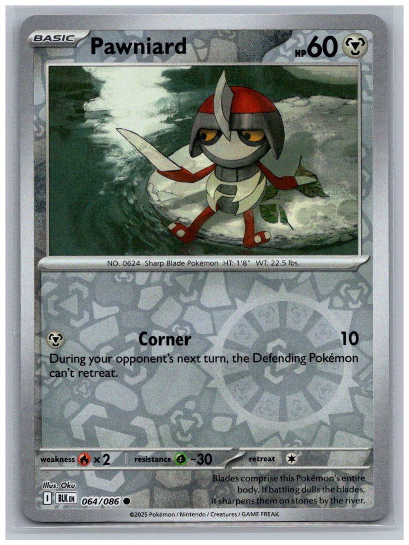 Pawniard Reverse Holo Common SV: Black Bolt 064/086 NM
