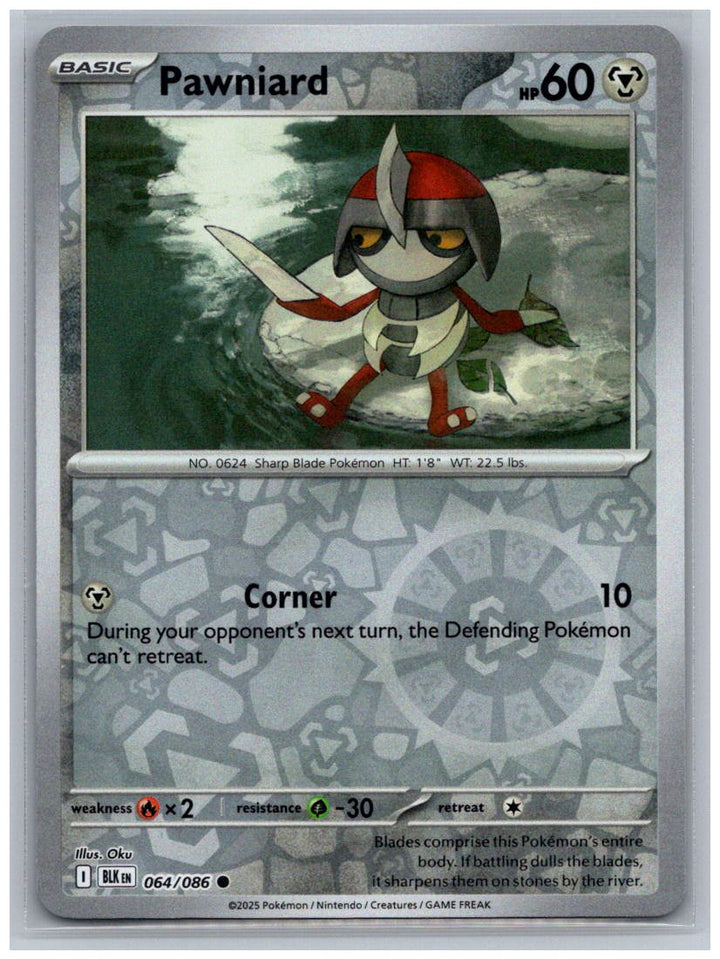 Pawniard Reverse Holo Common SV: Black Bolt 064/086 NM