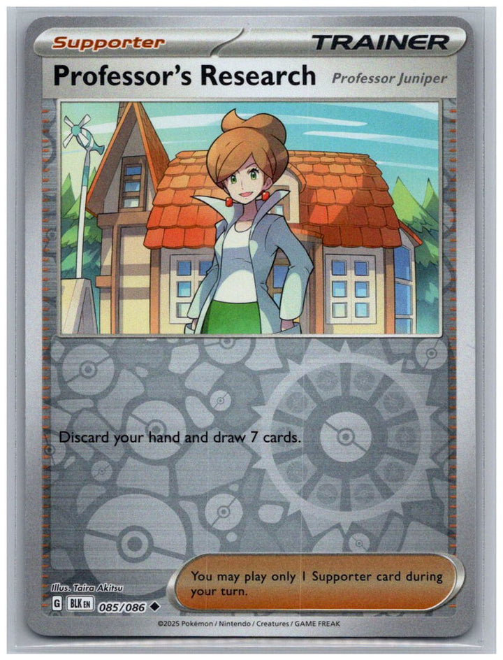 Professor's Research Reverse Holo Uncommon SV: Black Bolt 085/086 NM