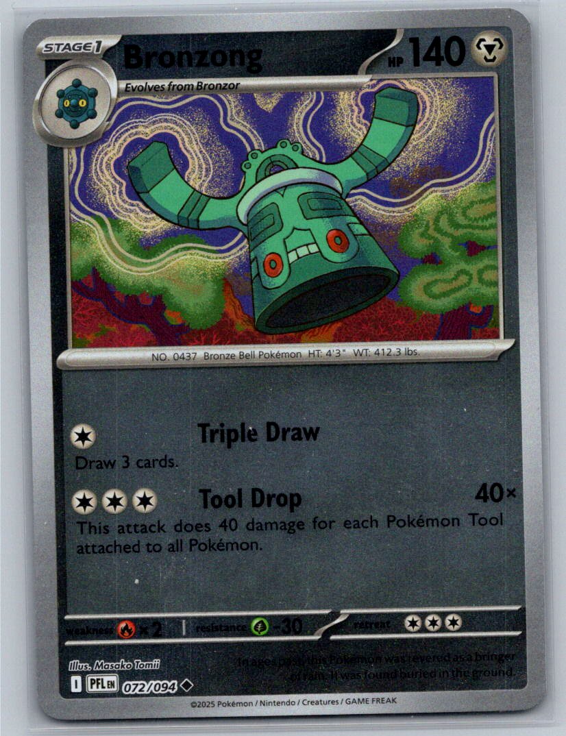 Bronzong Reverse Holo Uncommon ME02: Phantasmal Flames 072/094 NM