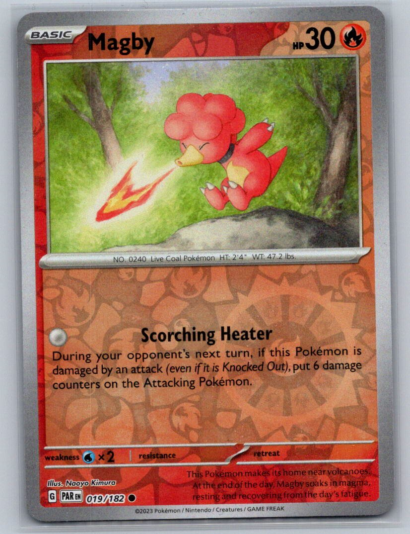 Magby - Reverse Holo Common SV04: Paradox Rift 019/182 NM
