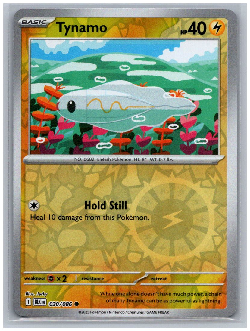 Tynamo Reverse Holo Common SV: Black Bolt 030/086 NM
