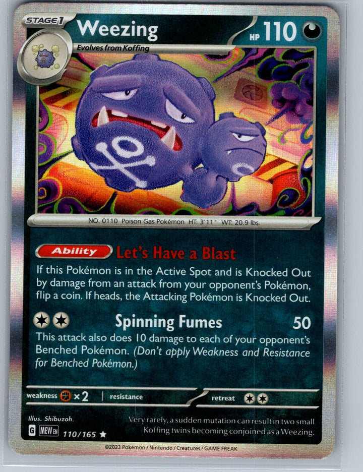 Weezing Holo Rare SV: Scarlet & Violet 151 110/165 NM