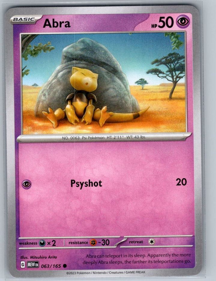 Abra Common SV: Scarlet & Violet 151 063/165 NM