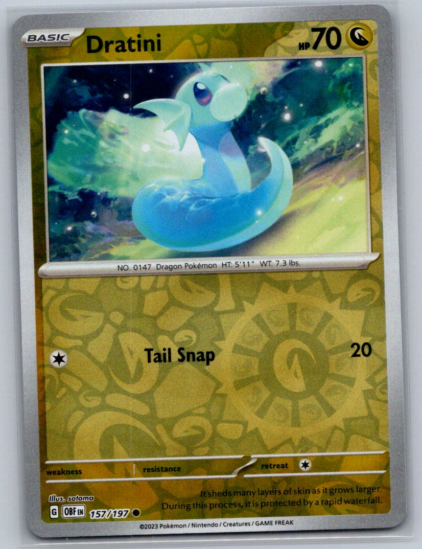 Dratini Reverse Holo Common SV03: Obsidian Flames 157/197 NM