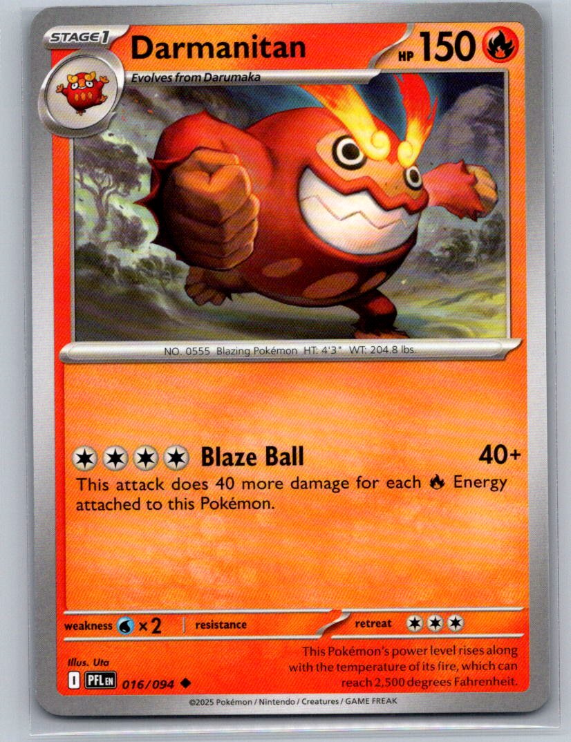 Darmanitan Uncommon ME02: Phantasmal Flames 016/094 NM