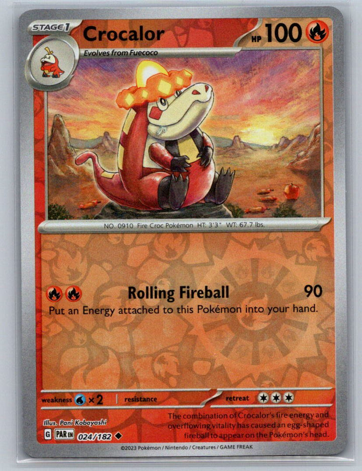 Crocalor Reverse Holo Uncommon SV04: Paradox Rift 024/182 NM