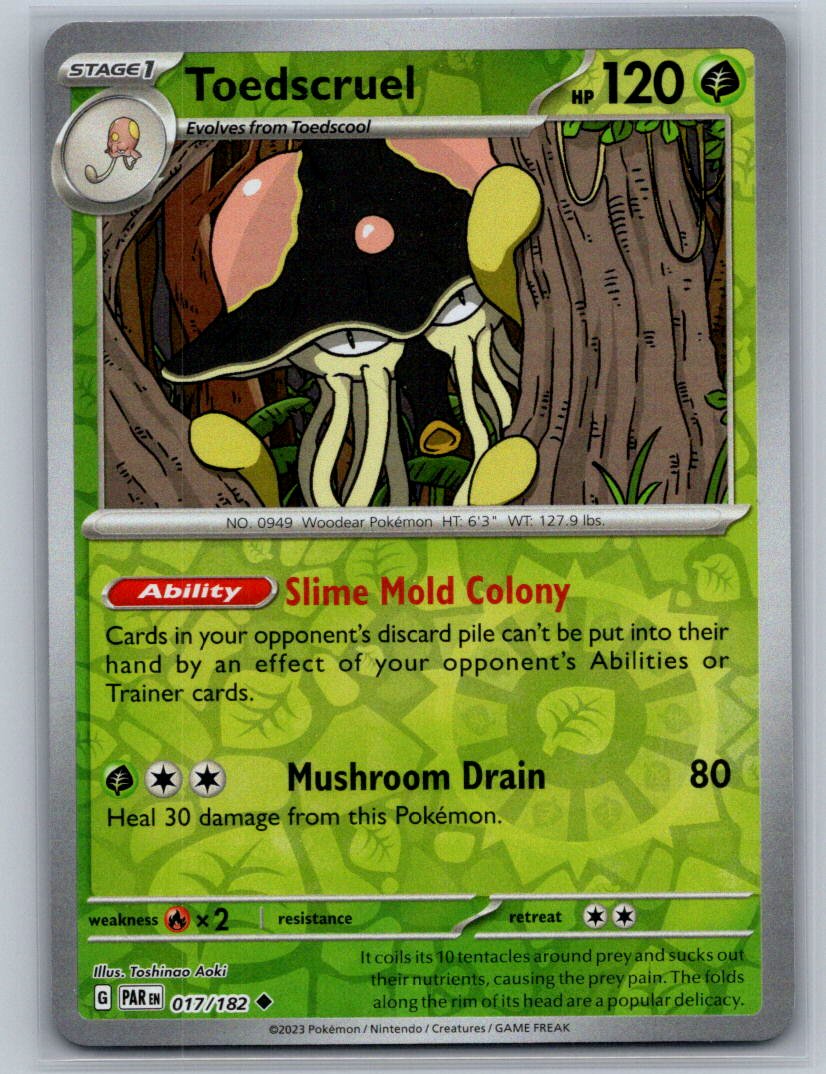 Toedscruel - Reverse Holo Uncommon SV04: Paradox Rift 017/182 NM