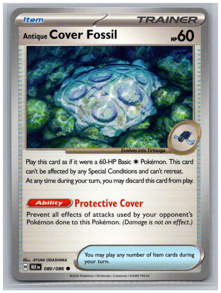 Antique Cover Fossil Common SV: Black Bolt 080/086 NM