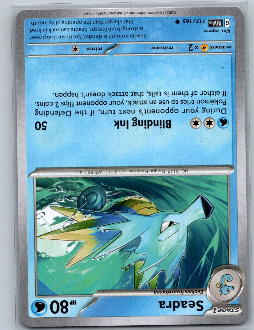 Seadra Uncommon SV: Scarlet & Violet 151 117/165 NM
