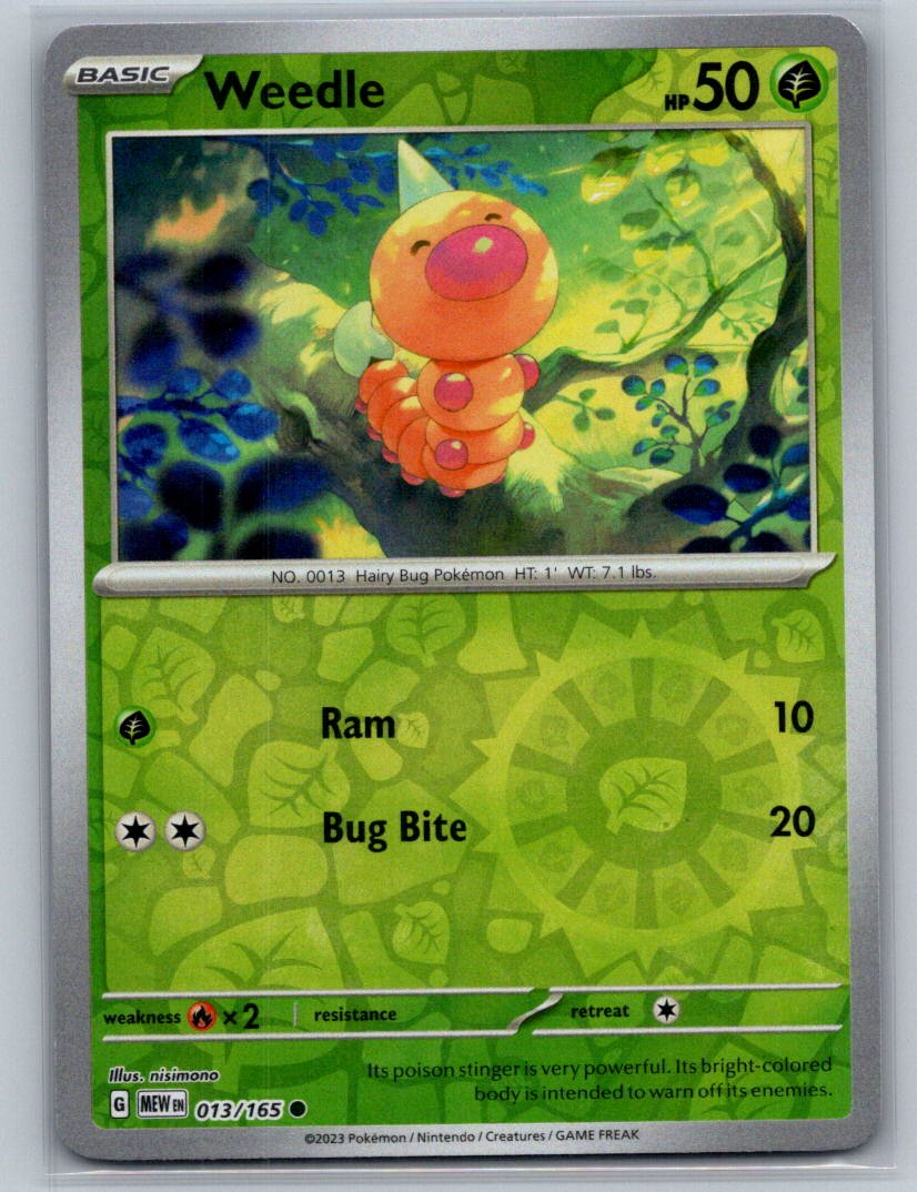 Weedle Reverse Holo Common SV: Scarlet & Violet 151 013/165 NM