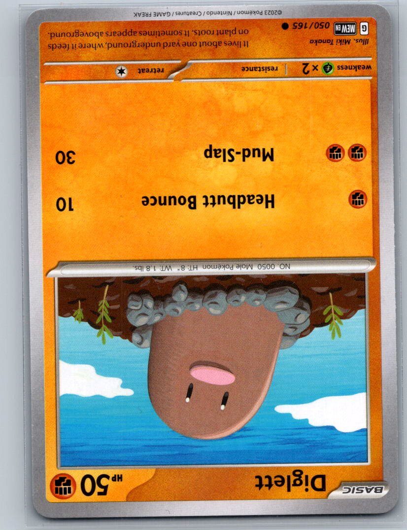 Diglett Common SV: Scarlet & Violet 151 050/165 NM