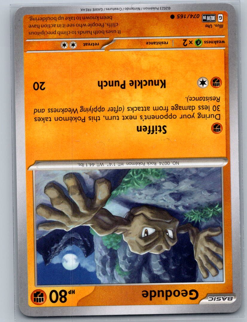 Geodude Common SV: Scarlet & Violet 151 074/165 NM