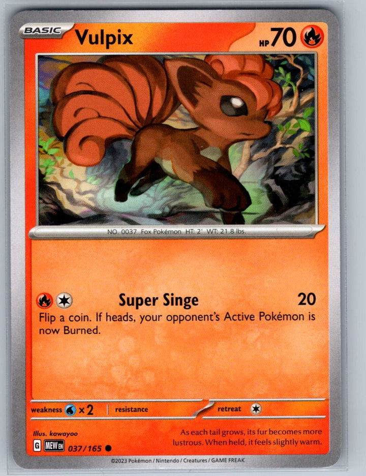 Vulpix Common SV: Scarlet & Violet 151 037/165 NM