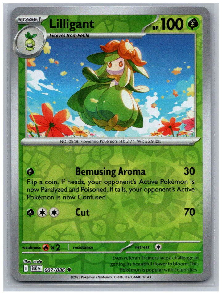 Lilligant Reverse Holo Uncommon SV: Black Bolt 007/086 NM