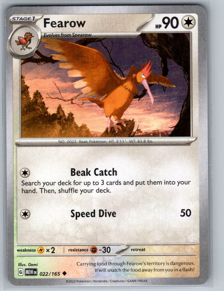 Fearow Uncommon SV: Scarlet & Violet 151 022/165 NM