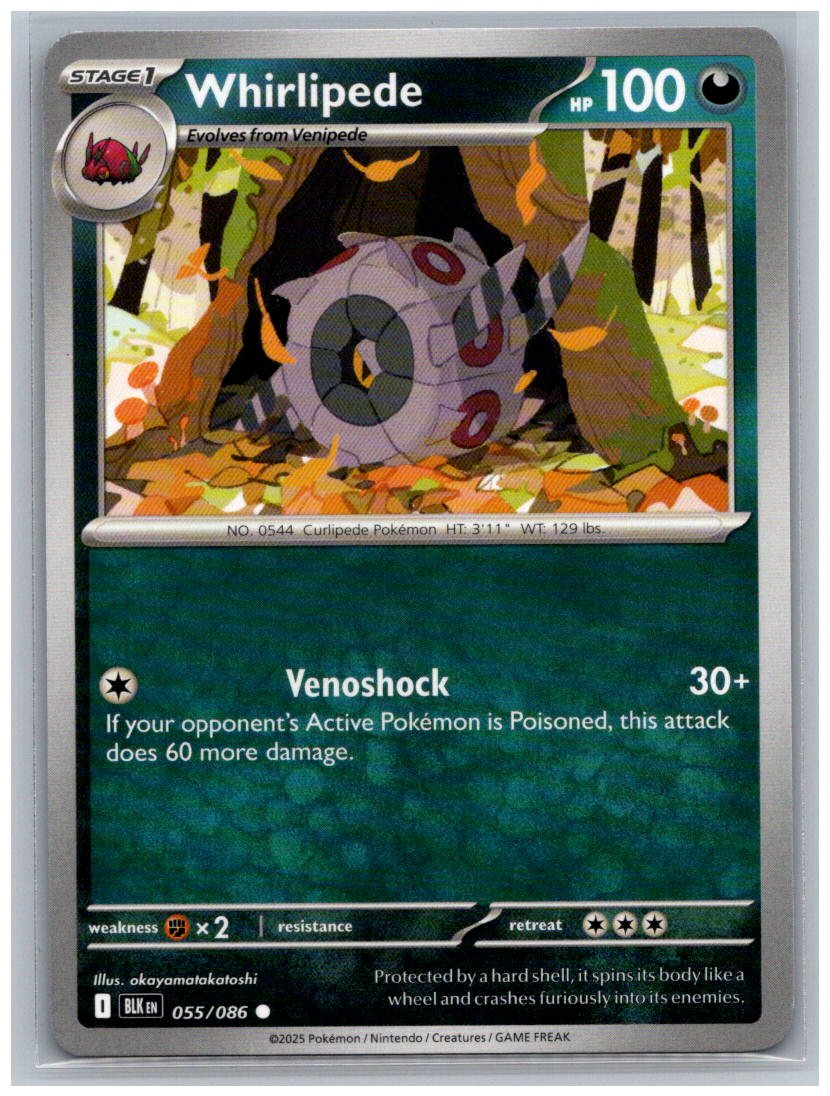 Whirlipede Common SV: Black Bolt 055/086 NM