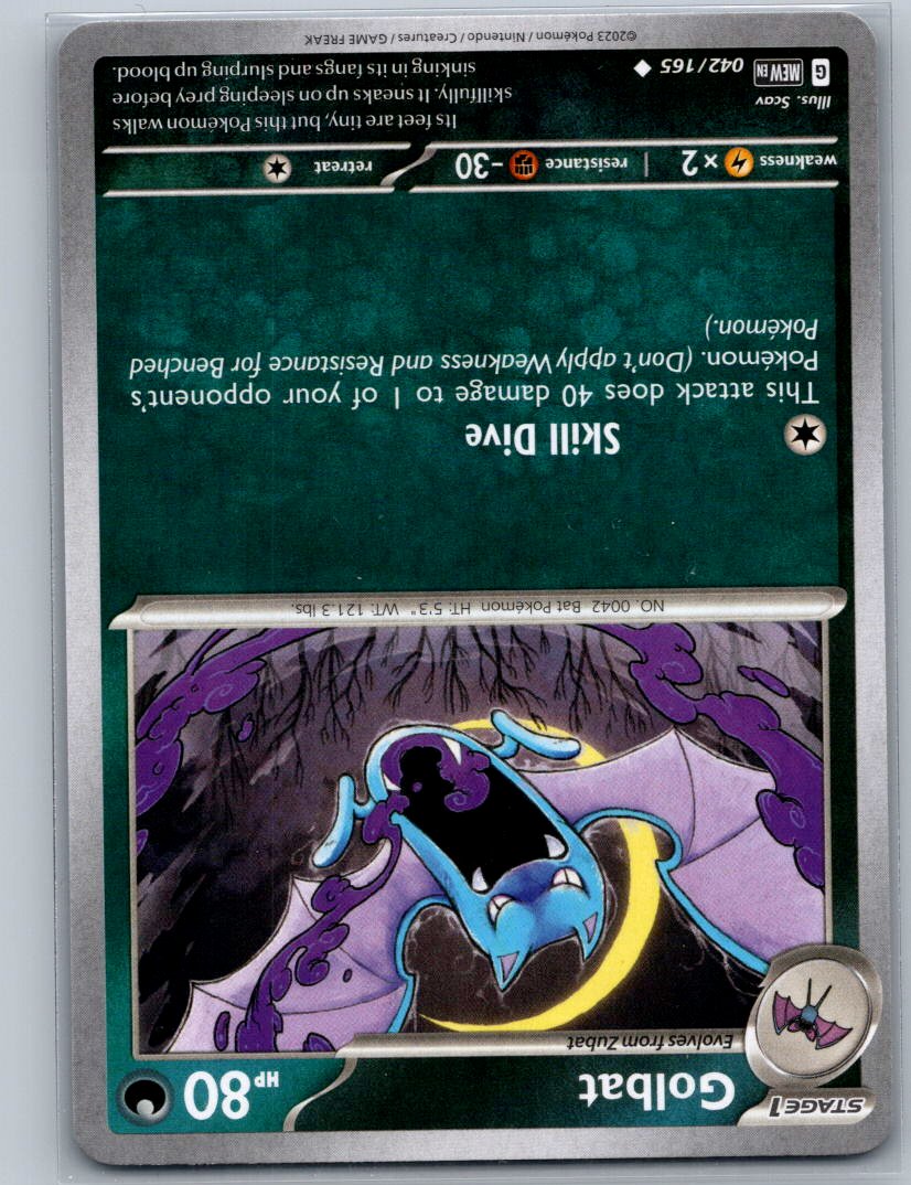 Golbat Uncommon SV: Scarlet & Violet 151 042/165 NM